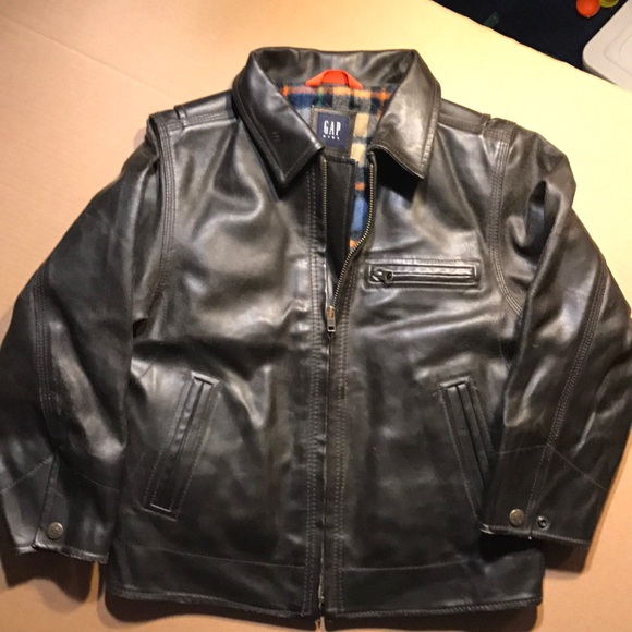 gap boys leather jacket